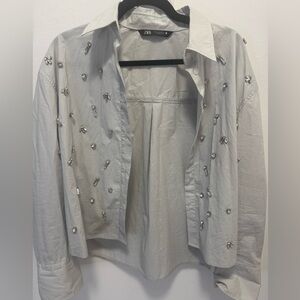 ZARA EMBELLISHED TOP